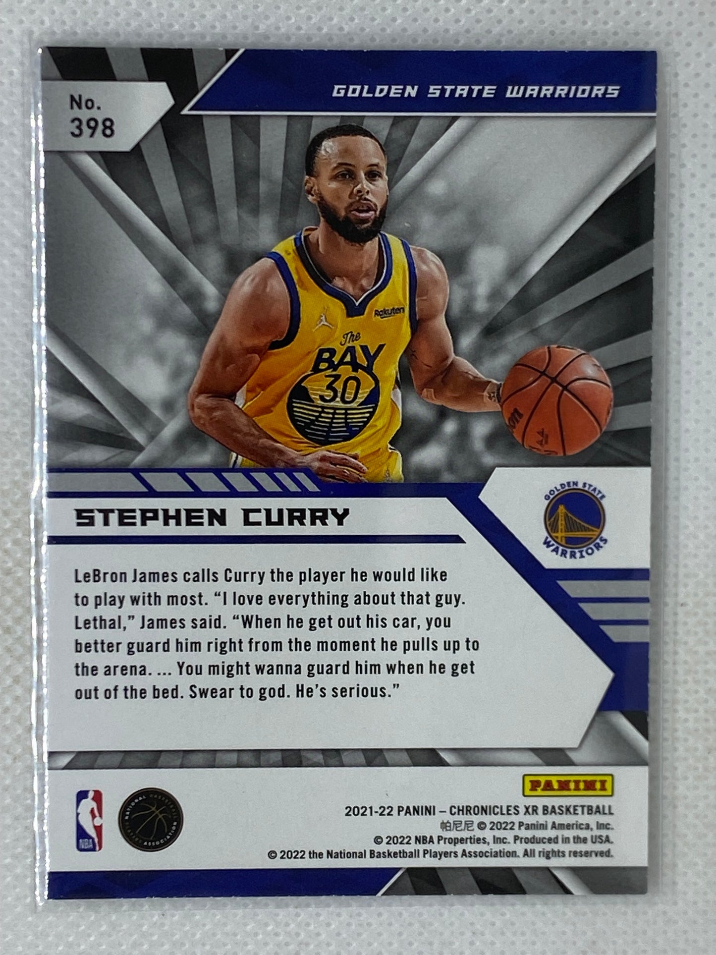 2021-22 Panini Chronicles XR #398 Stephen Curry Golden State Warriors