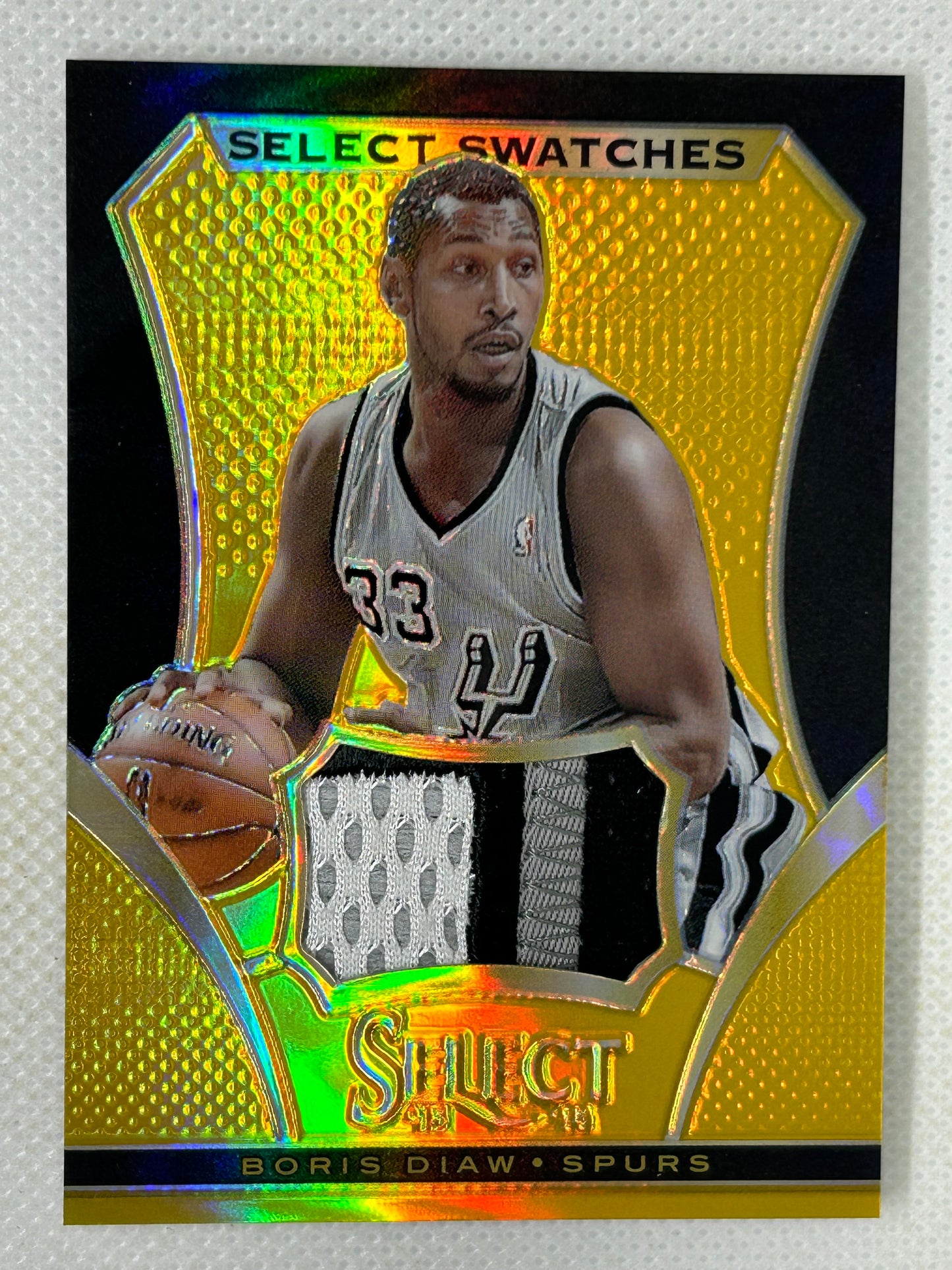 2013-14 Panini Select Gold Patch /10 Boris Diaw #45 San Antonio Spurs