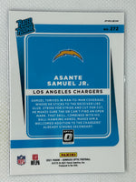 2021 Panini Optic Blue Scope Rated Rookie #272 Asante Samuel Jr. Los Angeles Chargers