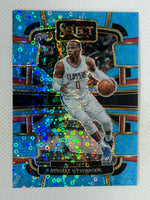 2023-24 Panini Select #55 Russell Westbrook Light Blue Disco Prizms #/99 Los Angeles Clippers