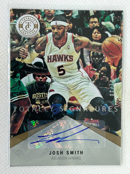 2012-13 Panini Totally Certified Gold Autograph /10 Josh Smith #67 Atlanta Hawks