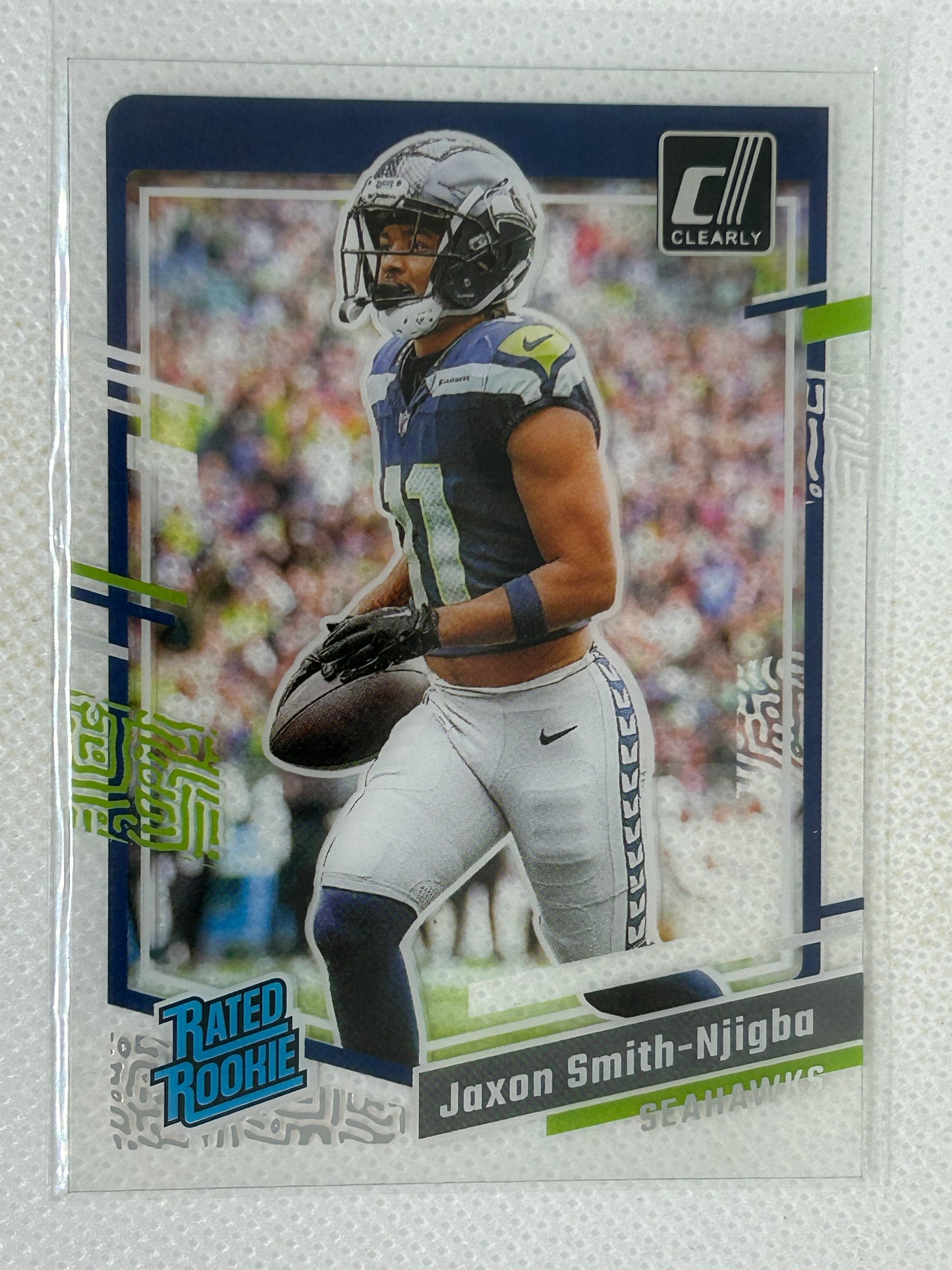 2023 Panini Clearly Donruss Rated Rookie #67 Jaxon Smith-Njigba Seattle Seahawks