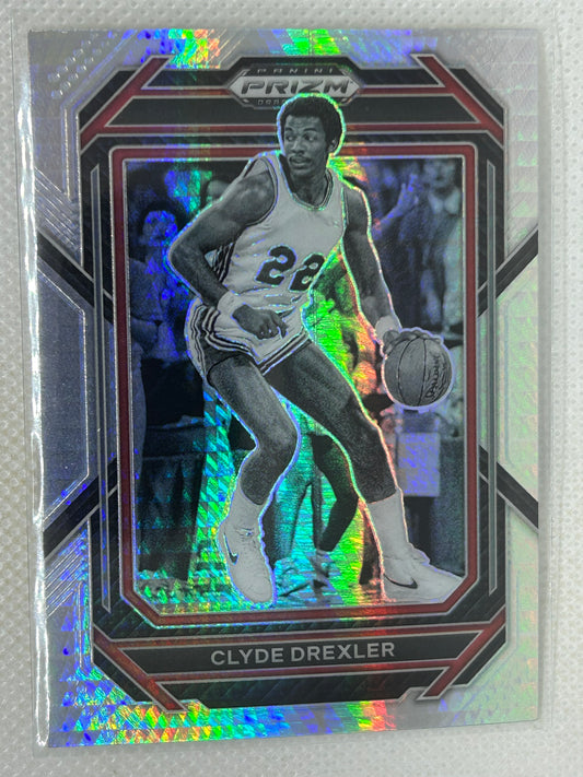 2023 Panini Prizm Draft Picks Silver #91 Clyde Drexler Portland Trailblazers