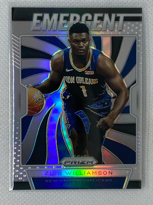 2019-20 Prizm Emergent Silver Rookie Zion Williamson #7 New Orleans Pelicans