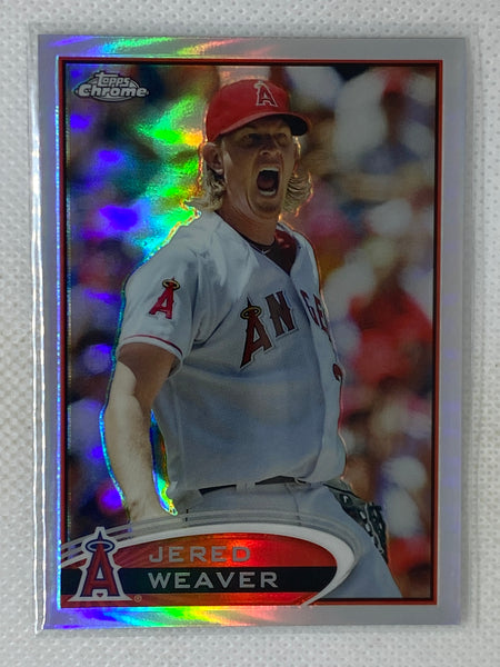 2012 Topps Chrome Refractor #52 Jered Weaver Los Angeles Angels