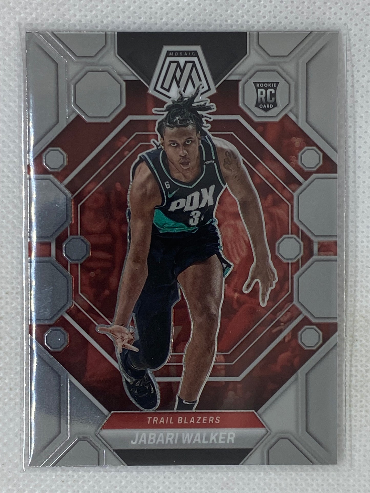 2022-23 Panini Mosaic Jabari Walker Rookie Card #215 Portland Trailblazers