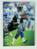 1993 Upper Deck #80 Barry Sanders Lions Checklist Detroit Lions