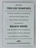 2021 Leaf Memories 1960 Base Purple Spectrum /30 Malachi Moore #BW-MM1 Autograph Alabama Crimson Tide