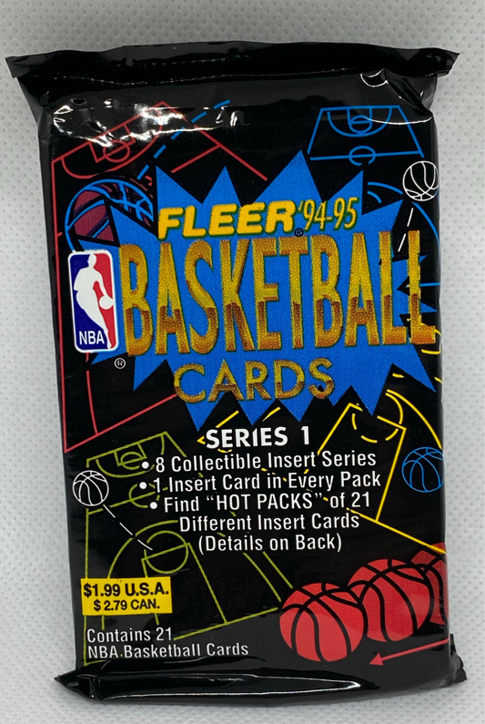 Fleer 1994-95 Basketball Cards Series 1 Factory Sealed Pack