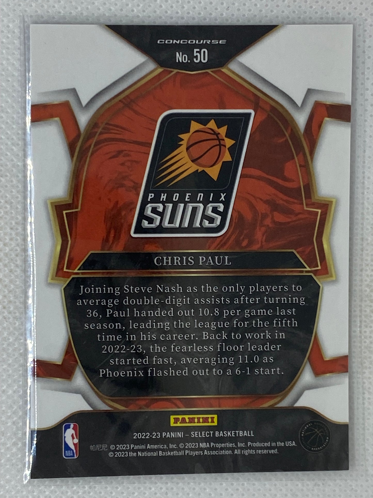 2022-23 Panini Select Chris Paul Concourse #50 Phoenix Suns