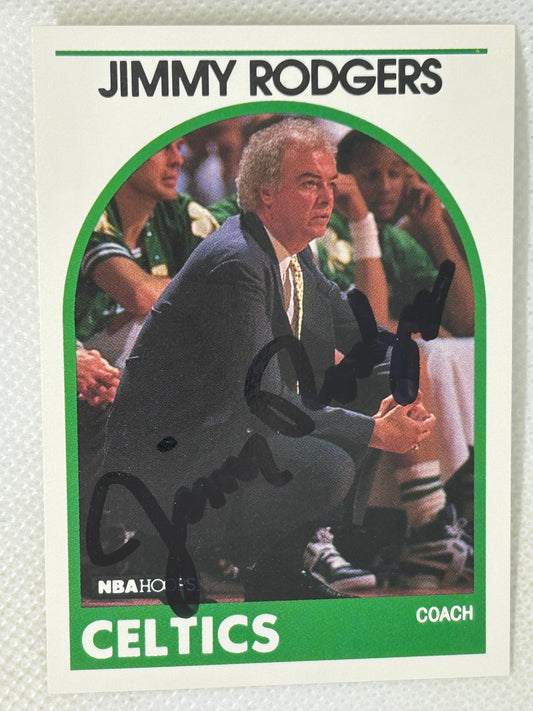 1989-90 Hoops Jimmy Rodgers #277 Boston Celtics Signed Card