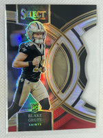 2023 Panini Select Premier Level Black Red Prizm Die-Cut #111 Blake Grupe New Orleans Saints