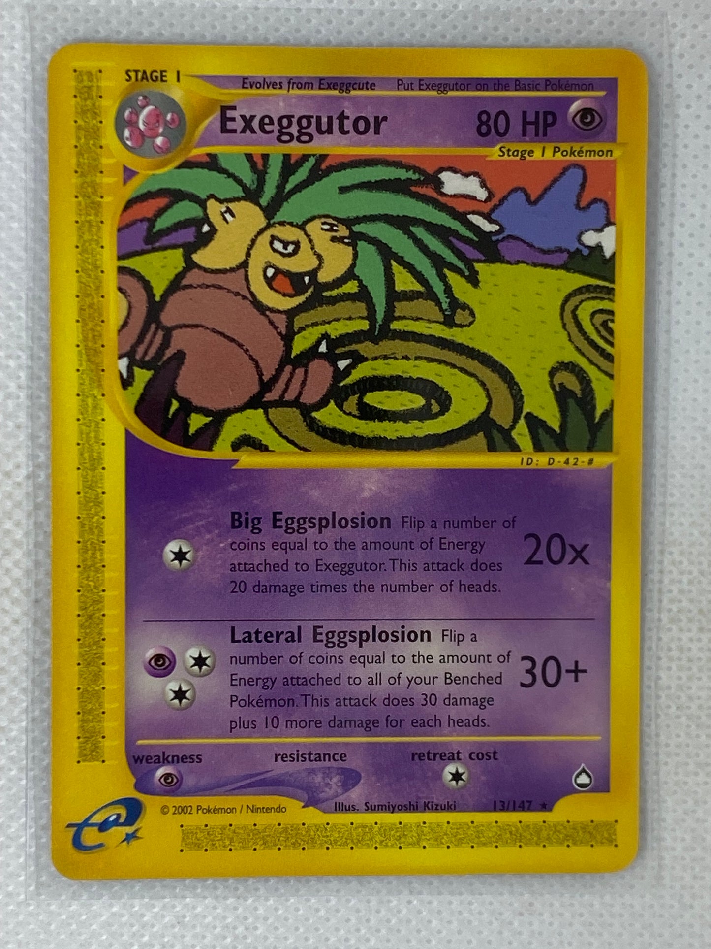 2002 Pokemon Aquapolis #13/147 Exeggutor Rare