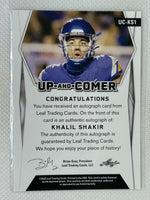 2022 Leaf Up-and-Comer Rookie Autograph Khalil Shakir UC-KS1 Buffalo Bills