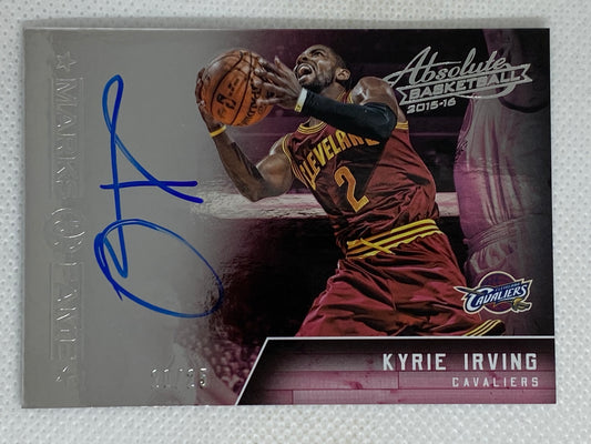 2015-16 Panini Absolute Memorabilia Marks of Fame Kyrie Irving /25 Autograph #MK-KI