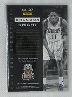 2014-15 Panini Hoops Hot Signatures #27 Brandon Knight Milwaukee Bucks