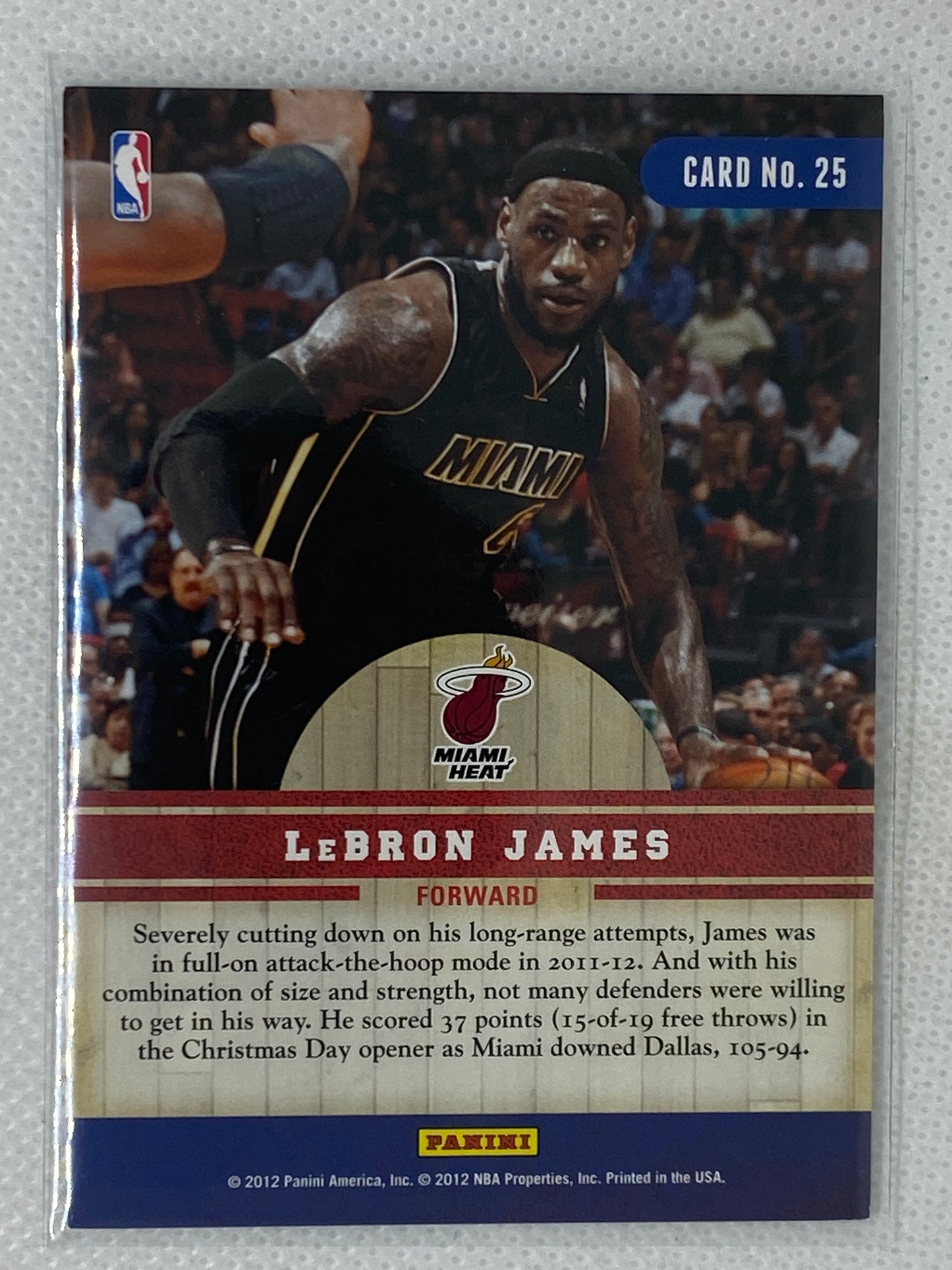 2012-13 Panini Past & Present Changing Times LeBron James #25 Miami Heat