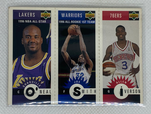 1996-97 UD Collectors Choice Mini Card M152 Allen Iverson RC / Shaquille O’Neal/ Joe Smith