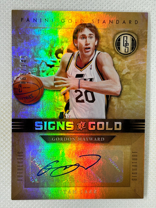 2011-12 Panini Gold Standard Signs of Gold /149 Gordon Hayward #SG-79 Autograph Utah Jazz