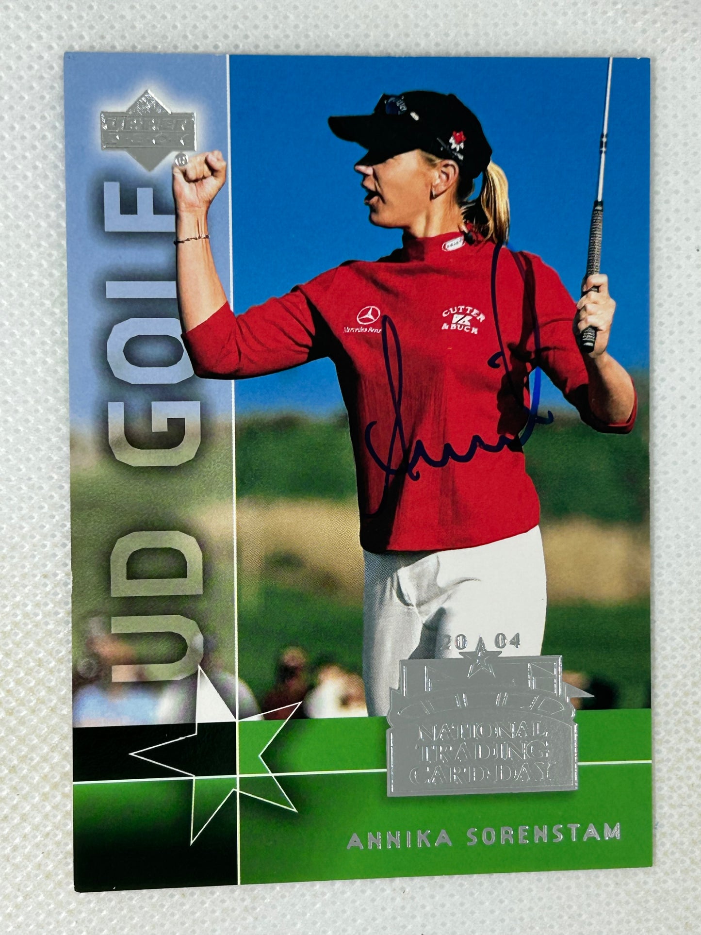 2004 Upperdeck National Trading Card Day Annika Sorenstam UD-1 Signed Card