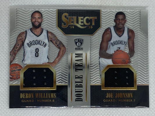 2014-15 Panini Select Double Team Jerseys /149 Joe Johnson Deron Williams #5