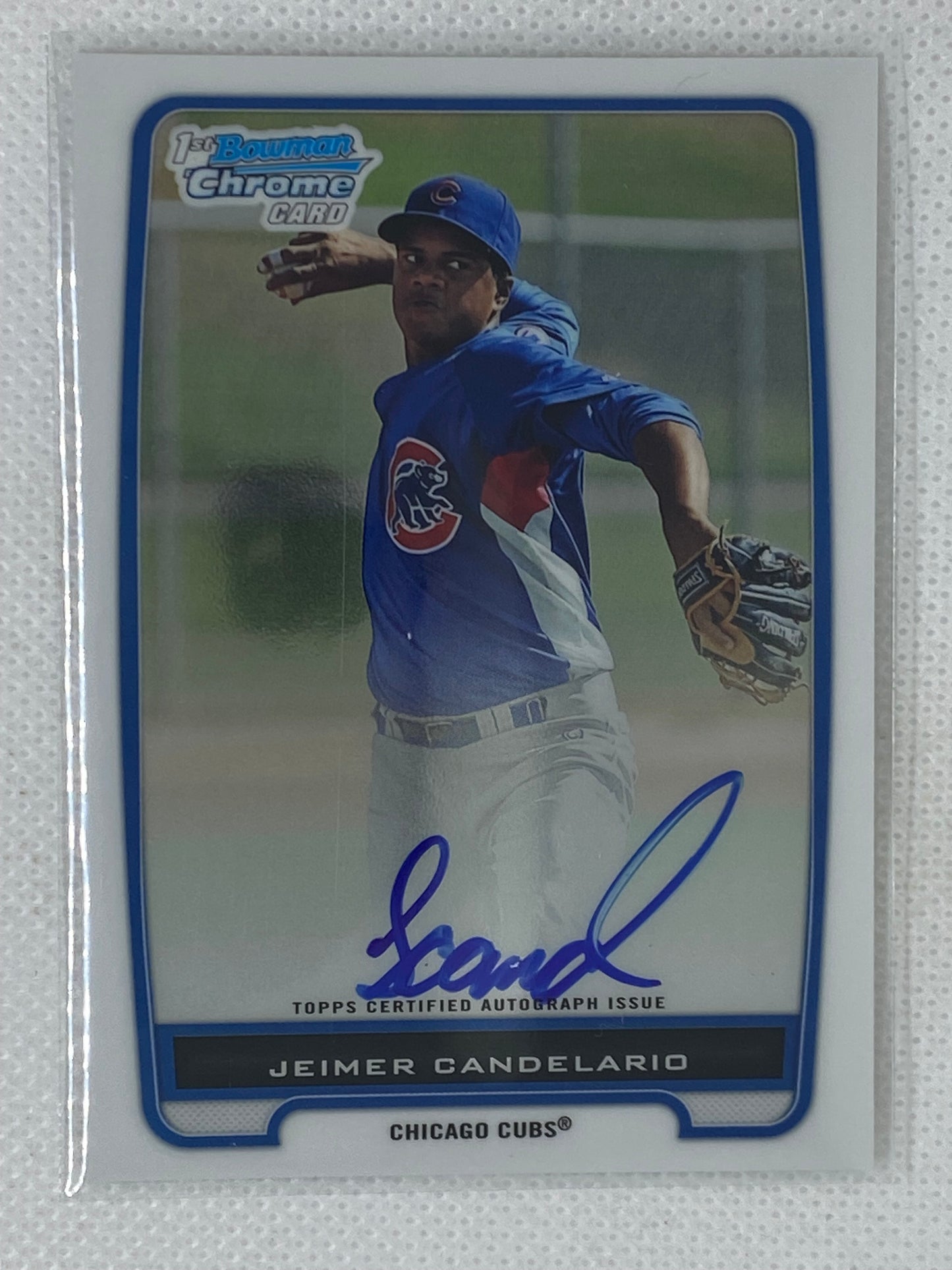 2012 Bowman Chrome 1st Bowman Rookie Autograph Jeimer Candelario #BCP20 Chicago Cubs