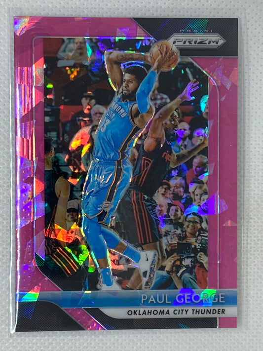 2018-19 Panini Prizm Pink Ice Paul George #49 Oklahoma City Thunder