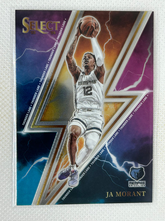 2023-24 Panini Select Thunder Lane Ja Morant #7 Memphis Grizzlies