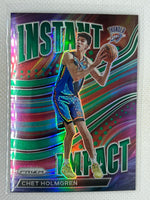 2022-23 Panini Prizm Green Instant Impact #2 Rookie Chet Holmgren Oklahoma City Thunder