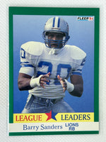 1991 Fleer Barry Sanders League Leaders #415 Detroit Lions