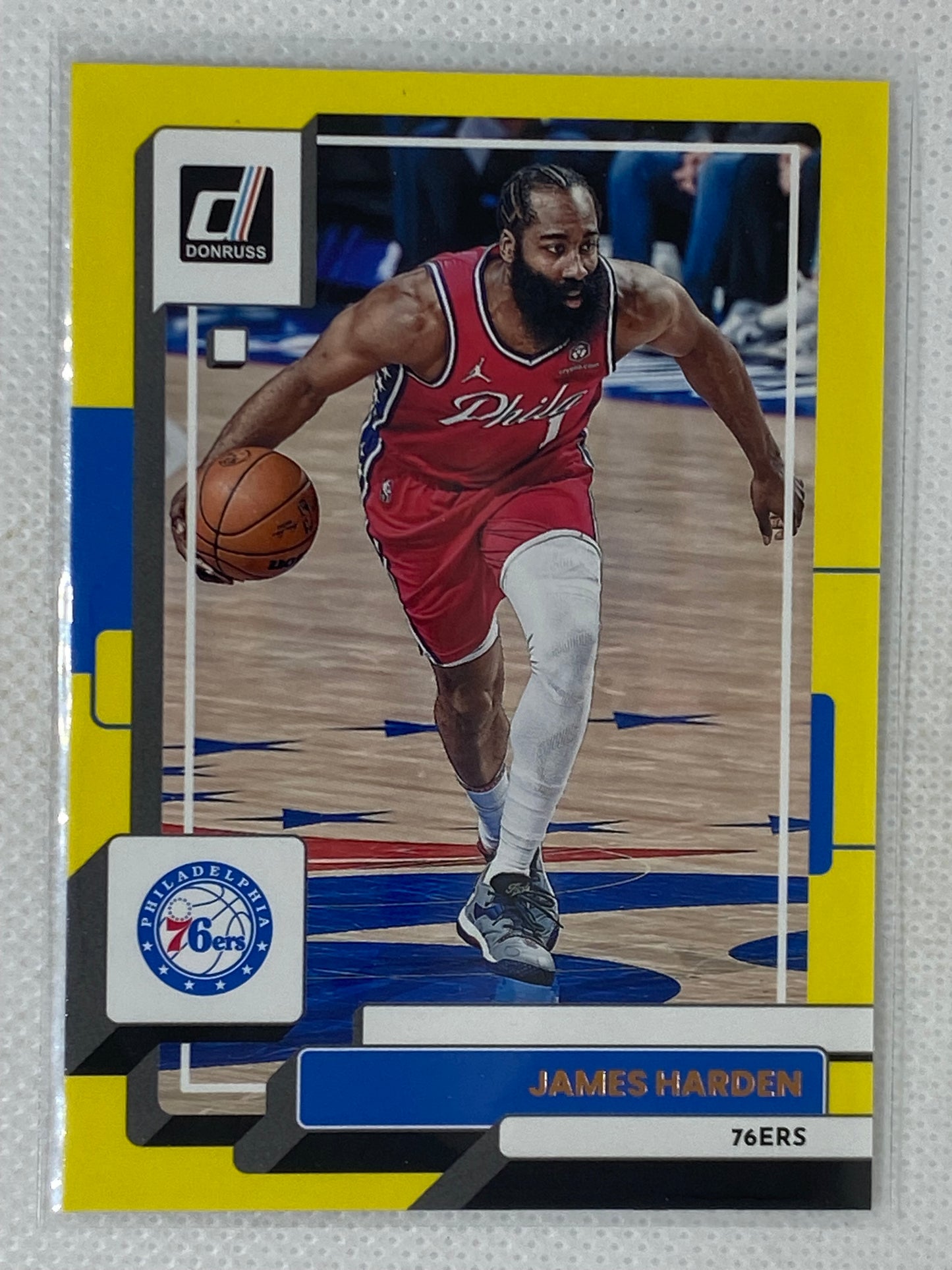 2022-23 Panini Donruss Yellow James Harden #19 Philadelphia 76ers