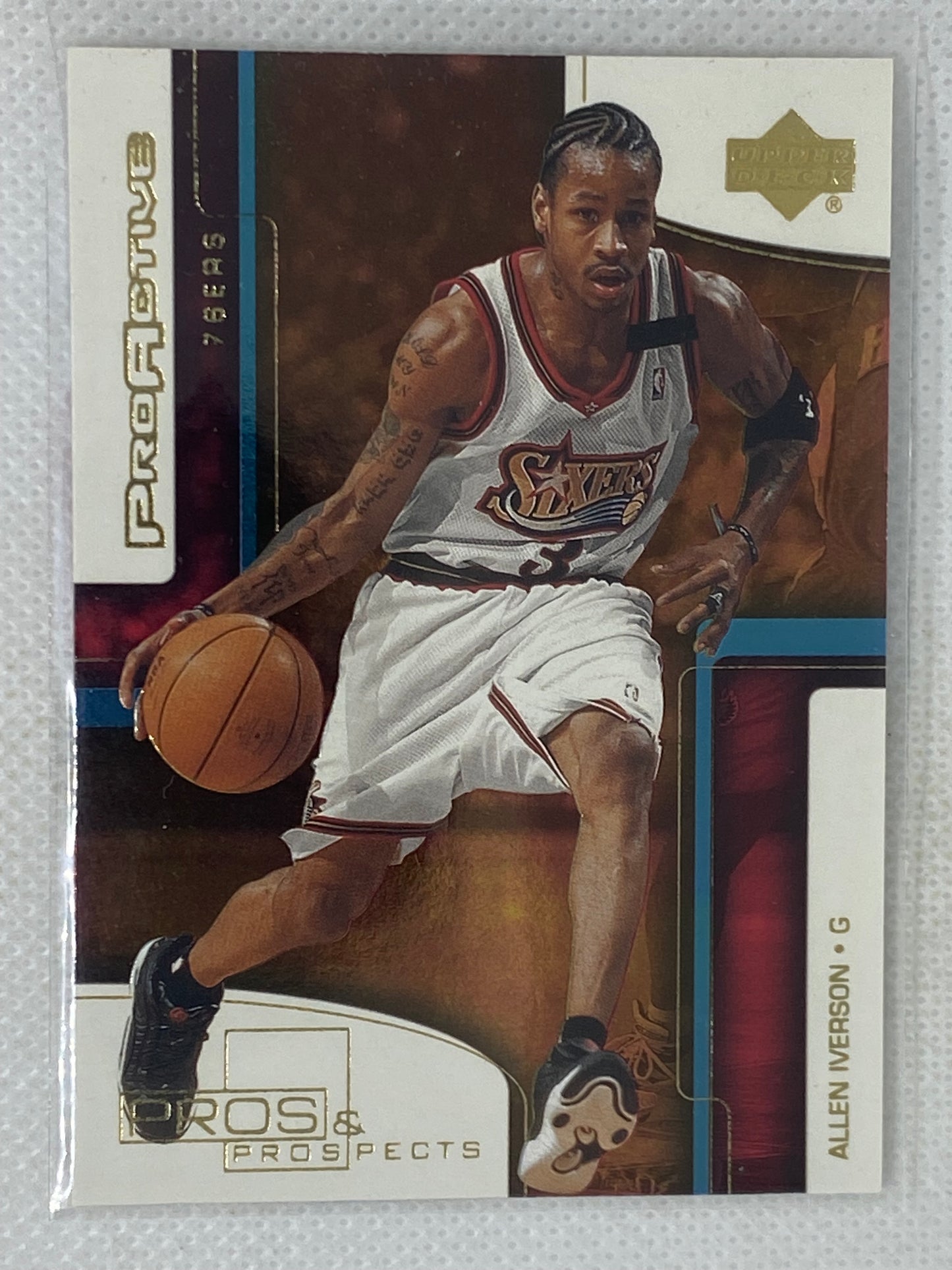 1999-00 Upper Deck Allen Iverson Pro Active Pros & Prospects # PA10 Philadelphia 76ers