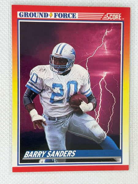 1990 Score 325 Barry Sanders Ground Force (5 of 12) Detroit Lions