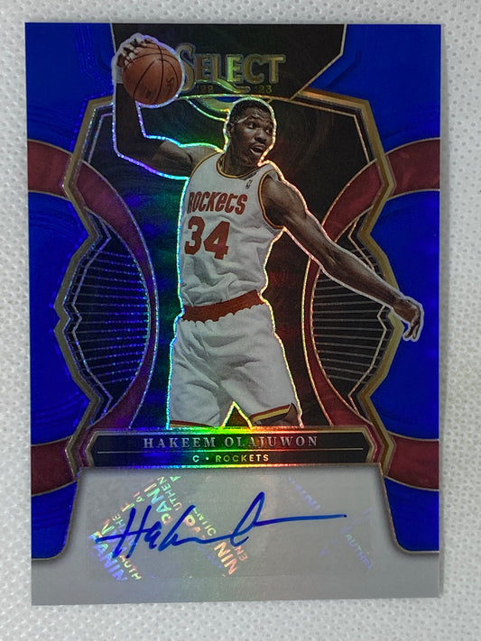 2022-23 Select Signatures Blue Prizm Hakeem Olajuwon  /49 SSP Houston Rockets