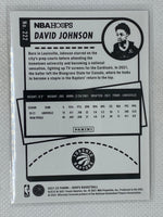 2021-22 Panini NBA Hoops #222 David Johnson Toronto Raptors RC Rookie