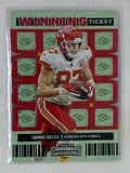 2022 Contenders Travis Kelce Winning Ticket No. WT-TKE Kansas City Chiefs