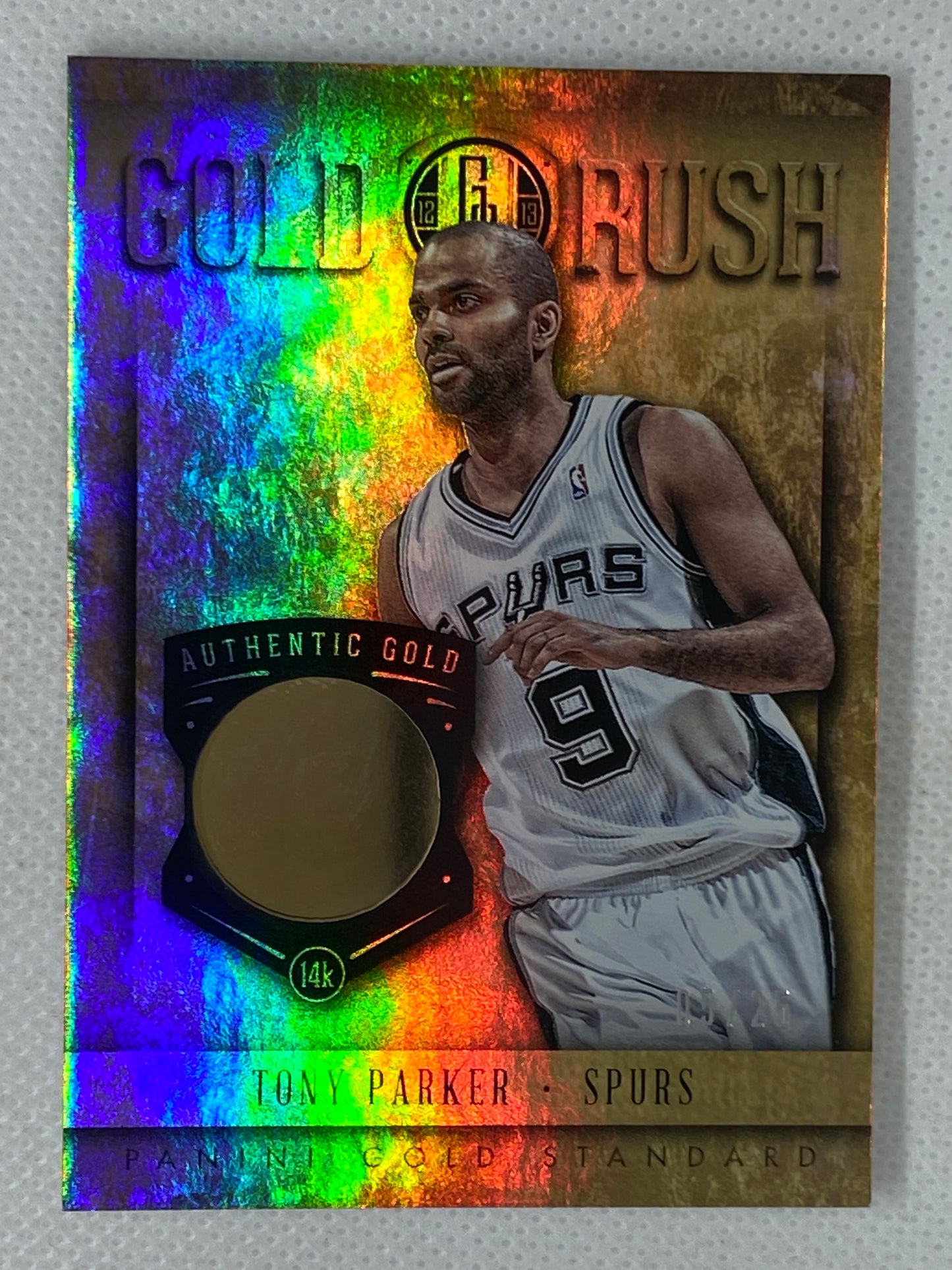 2012-13 Panini Gold Standard Gold Rush Tony Parker #32 /25 San Antonio Spurs