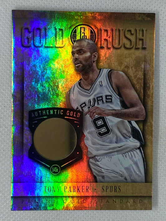 2012-13 Panini Gold Standard Gold Rush Tony Parker #32 /25 San Antonio Spurs