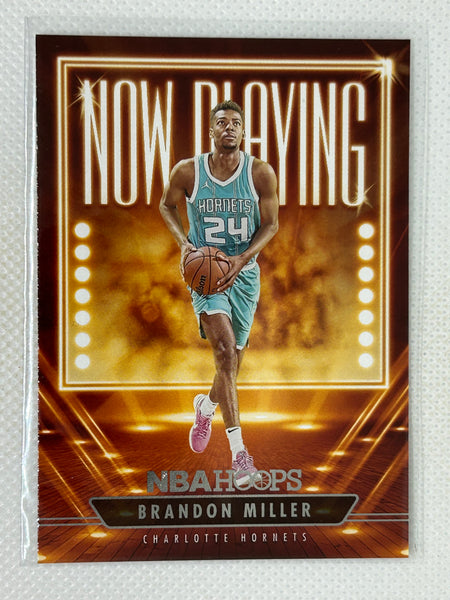 2023-24 Panini Hoops Now Playing Brandon Miller #16 Charlotte Hornets