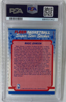 1988 Fleer Sticker Magic Johnson #6 PSA 6 Los Angeles Lakers