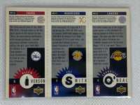 1996-97 UD Collectors Choice Mini Card M152 Allen Iverson RC / Shaquille O’Neal/ Joe Smith