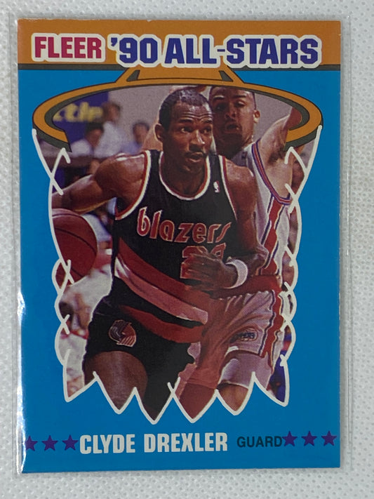 1990-91 Fleer Clyde Drexler All-Star Card #11 Portland Trailblazers