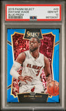 2015-16 Panini Select Blue Prizm Dwyane Wade #43 /249 Miami Heat PSA 10