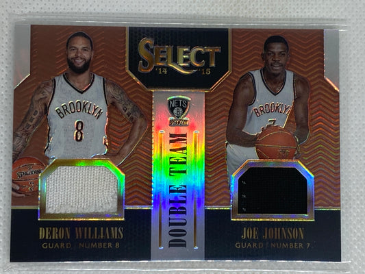 2014-15 Panini Select Double Team Jerseys Bronze /49 Joe Johnson Deron Williams #5