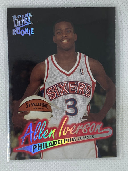 1996-97 Fleer Ultra #82 Allen Iverson Rookie RC HOF Philadelphia 76ers