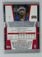 2003-04 Topps Bowman Signature Series Allen Iverson #3 Philadelphia 76ers