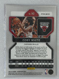 2021-22 Panini Prizm Red White & Blue Coby White #143 Chicago Bulls