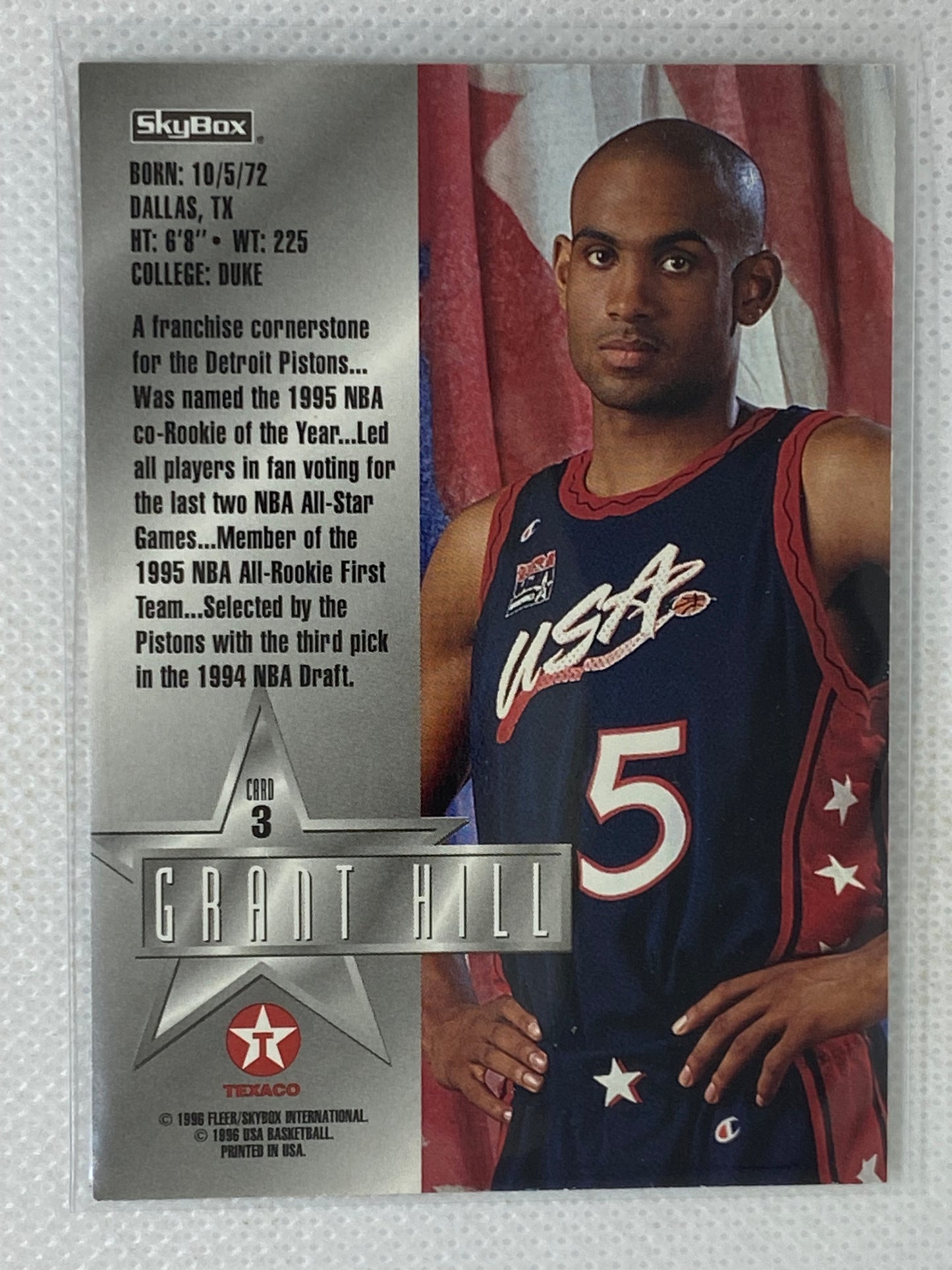 1996-97 SkyBox USA Texaco Grant Hill USA #3