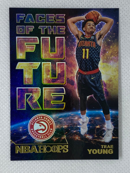 2018-19 Panini NBA Hoops Faces of the Future Holo Trae Young Rookie #5 Atlanta Hawks