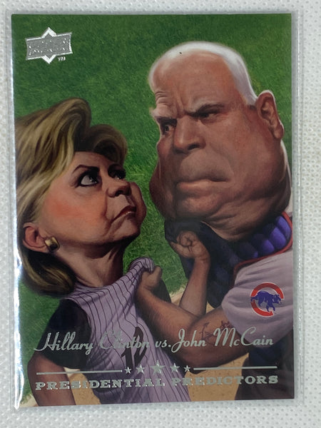 2008 Upper Deck Presidential Predictor Hillary Clinton John McCain #PP-10A
